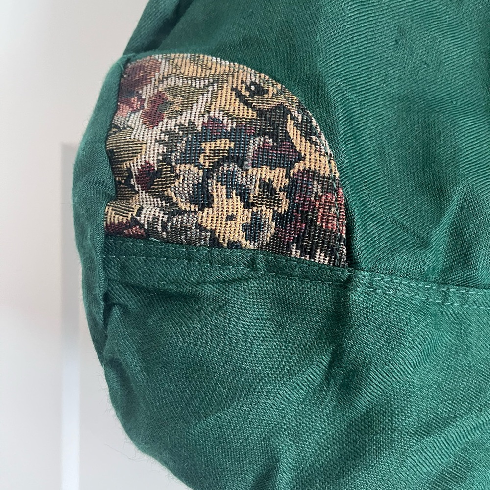 SOLD Vintage Green & Floral Cottagecore Overnight Bag/ Small Bag - Picture 7 of 13